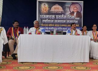 धम्मचक्र प्रवर्तन ही जगातील ऐतिहासिक क्रांती :- डॉ.प्रकाश राठोड…. — गोकुल नगर येथे धम्म चक्र प्रवर्तन दिन संपन्न…