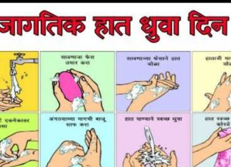 15 ऑक्टोंबर, जागतिक हाथधुवा दिवस…