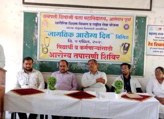 छत्रपती शिवाजी कला महाविद्यालयात जागतिक आरोग्य दिवस साजरा…