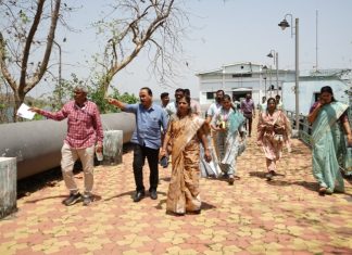 इरई धरण,तुकुम व रामनगर जलशुद्धीकरण प्रकल्पाची पाहणी.. — उन्हाळ्यात पाणीपुरवठा सुरळीत ठेवण्यासाठी तांत्रिक उपाययोजनांवर भर…