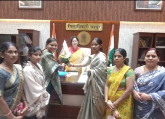 चंद्रपूरच्या जिल्हाधिकारी वसुमना पंत यांचे राणी सखी मंचच्या वतीने स्वागत!..