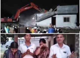 Home Demolished for Ring Road Project, Leaving Family Homeless; Wife and Daughter Weep Bitterly! — A Dictatorial Glimpse of Illegal and Inhumane Action Revealed! — “Who is the official who authorized the demolition of a house while the matter was sub judice? “Is the Maharashtra Government a ‘Bulldozer Government’?”