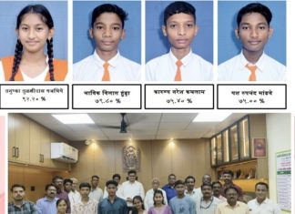 दहावी बोर्ड परीक्षेत श्रीराम विद्यालय तथा उच्च माध्यमिक विद्यालय ची गगनभरारी…