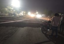 महामार्गावरील खोदाकामामुळे झाला अपघात….
