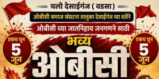 देसाईगंज येथे ५ जून रोजी ओबीसींचा भव्य मोर्चा…